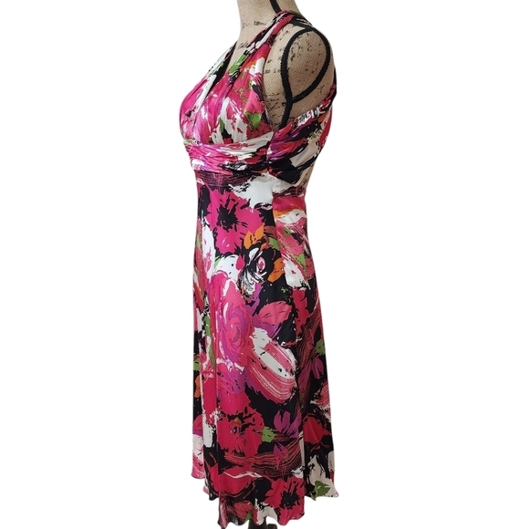 Laura Vann Silk Halter Floral Mini Dress - Small - Picture 6 of 10